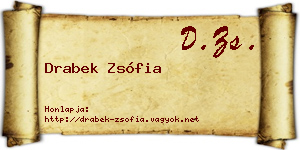 Drabek Zsófia névjegykártya