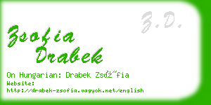 zsofia drabek business card